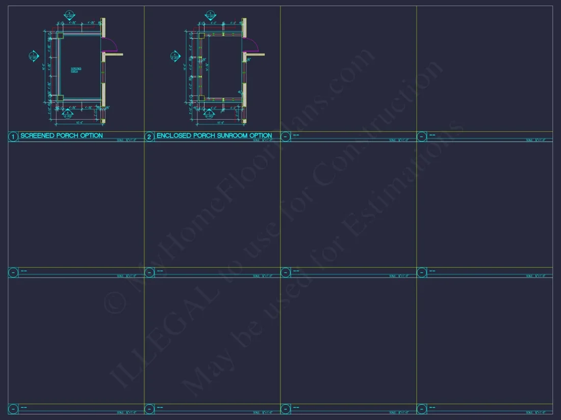 Elegant Home Plan with Detailed Floor Plan, CAD Blueprint & Designs