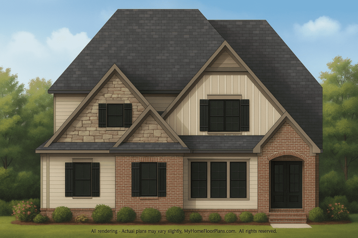 IMPORTANT Make the house as realistic as possible, landscape orientation, and display entire house. Do not cut off right or left side of house!