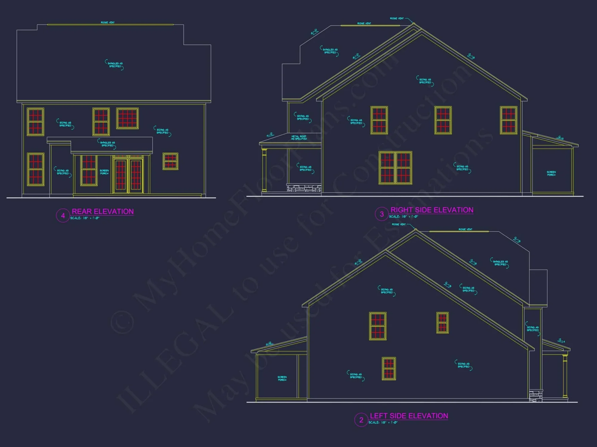 Modern 2-Story House Plan with Customizable CAD Designs