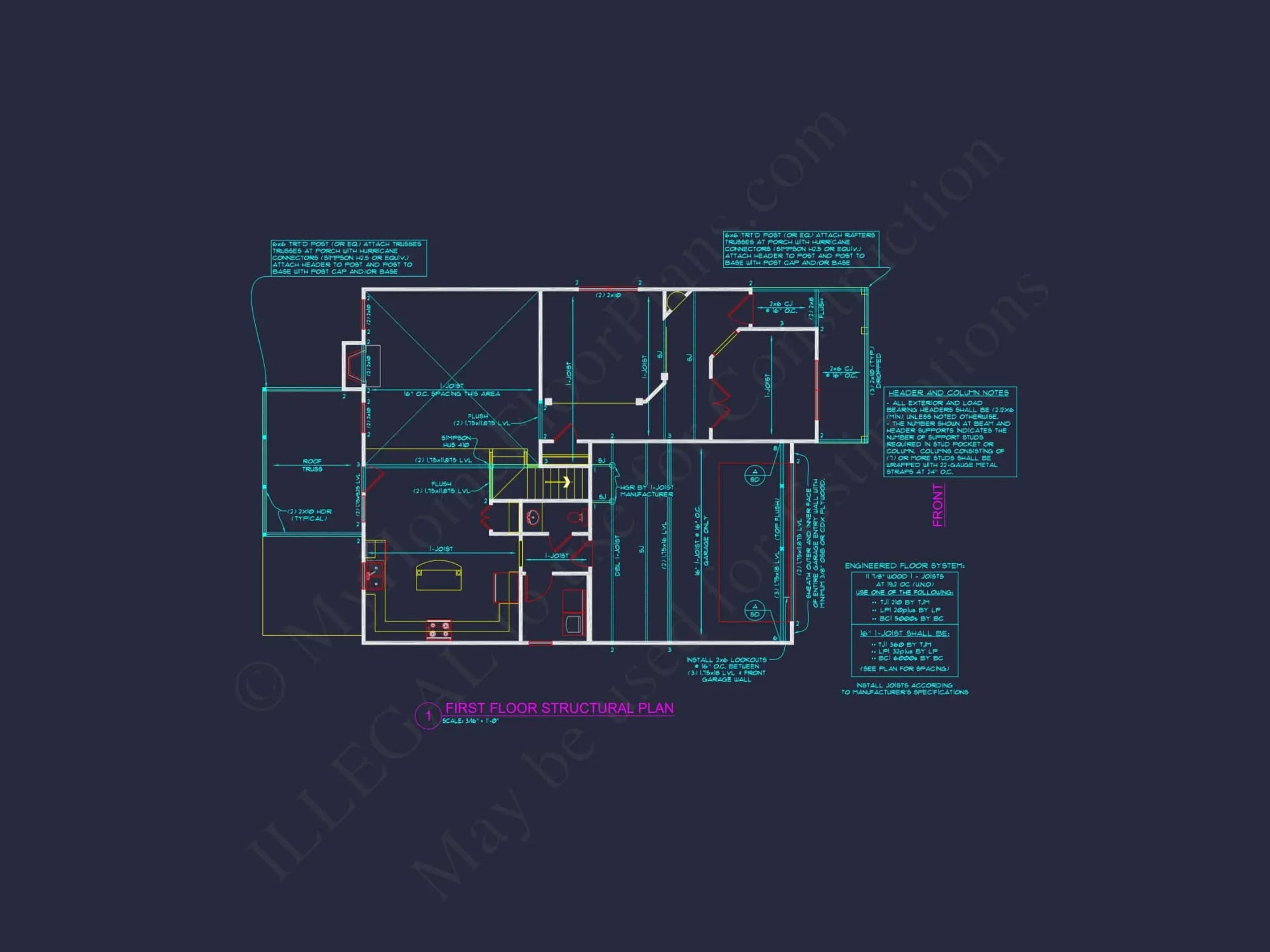 Modern 2-Story House Plan with Customizable CAD Designs