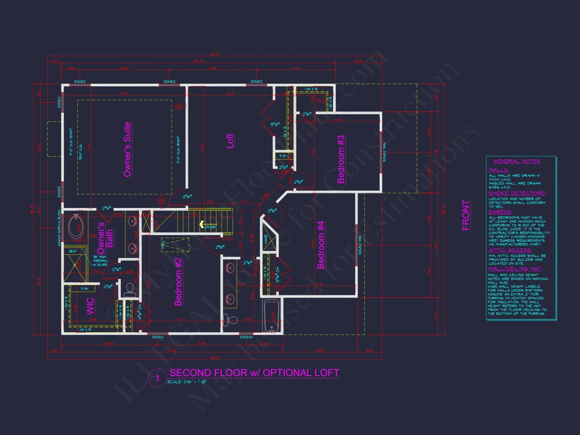 Modern 2-Story House Plan with Customizable CAD Designs