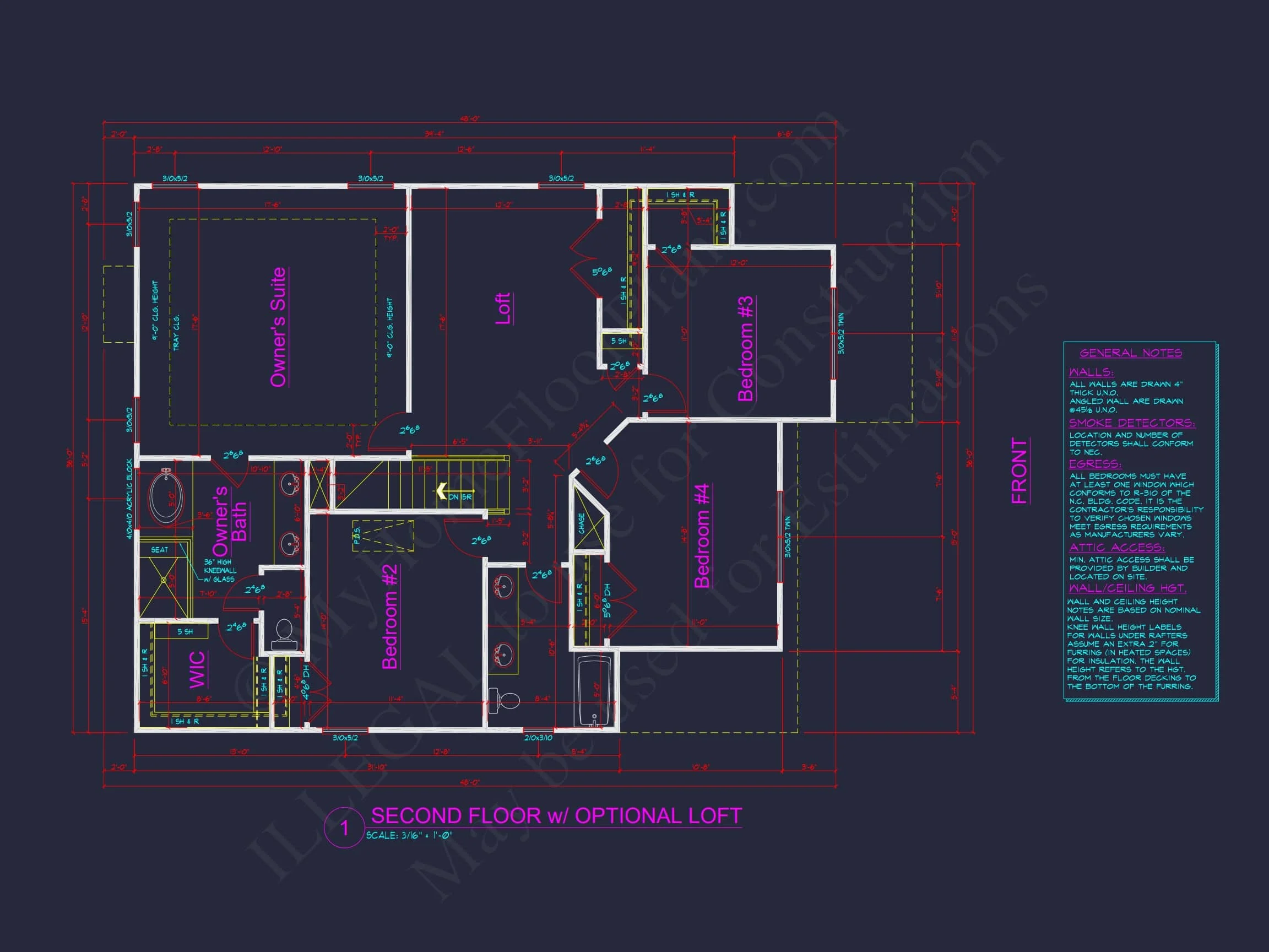 9-1651B HOUSE PLAN - Modern 2-Story House Plan | Architecture, Floor Plans & CAD Designs 10 Modern 2-Story House Plan with Customizable CAD Designs