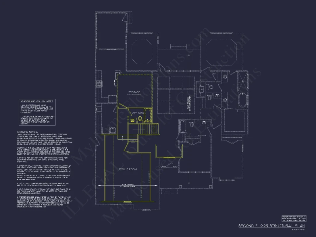 Craftsman Home Plan with Bonus Room and 3 Bedrooms