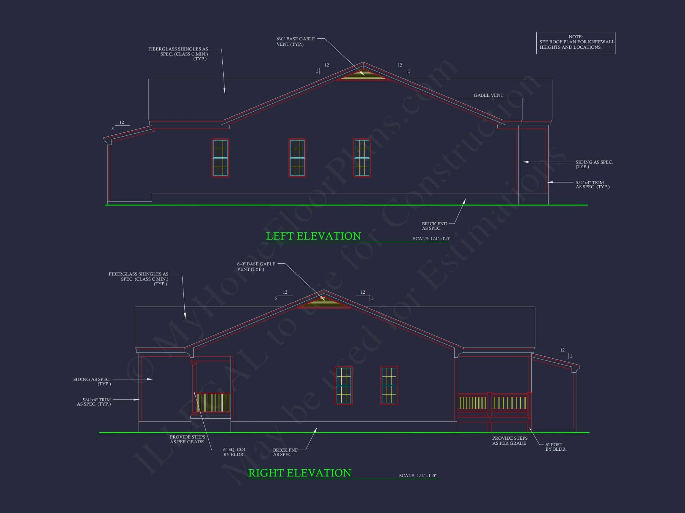 14-1580 HOUSE PLAN - Traditional Ranch House Plan with CAD Blueprint and Design 4 Charming 1-Story Traditional Ranch House Plan with 5 Bedrooms