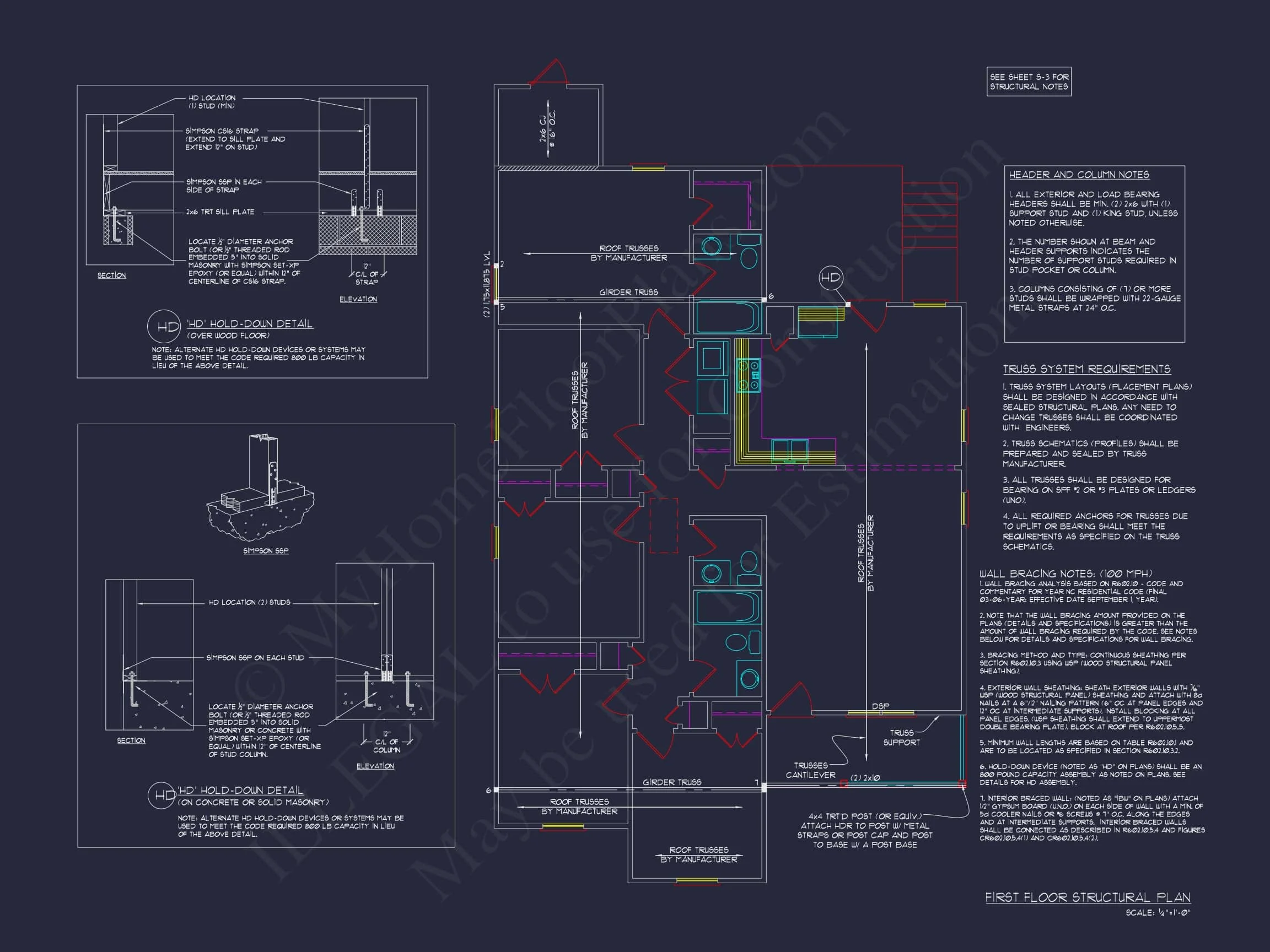 14-1580 HOUSE PLAN - Traditional Ranch House Plan with CAD Blueprint and Design 8 Charming 1-Story Traditional Ranch House Plan with 5 Bedrooms