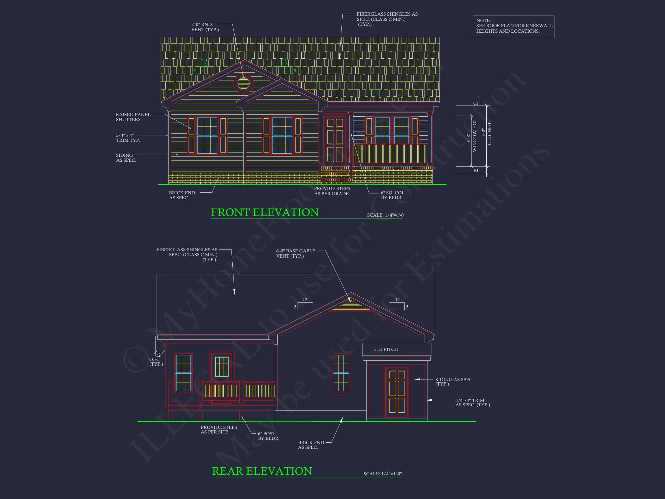 14-1580 HOUSE PLAN - Traditional Ranch House Plan with CAD Blueprint and Design 3 Charming 1-Story Traditional Ranch House Plan with 5 Bedrooms