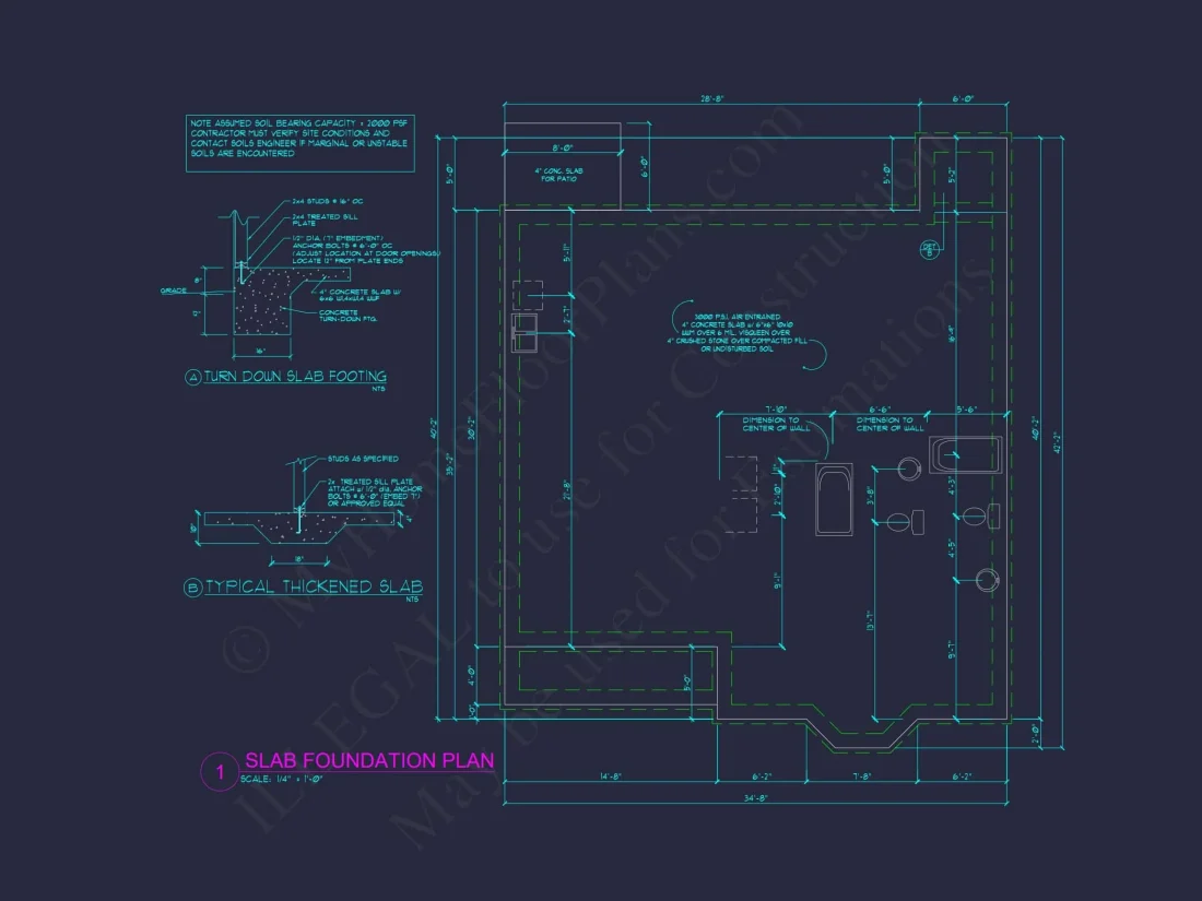 Charming 1-Story House Plan with 3 Bedrooms and Efficient CAD Designs