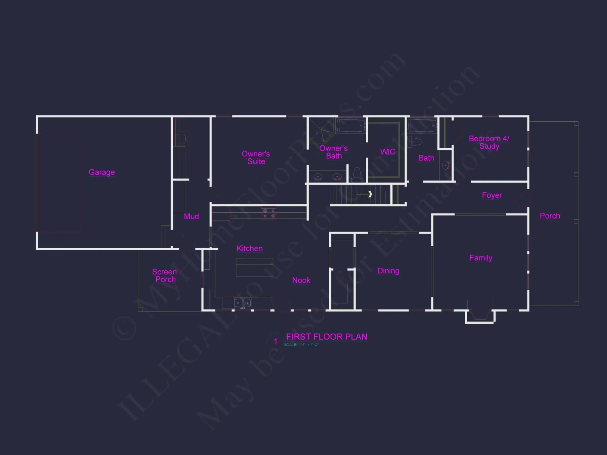 Craftsman Home Plan with Spacious Floor Designs and CAD Blueprint