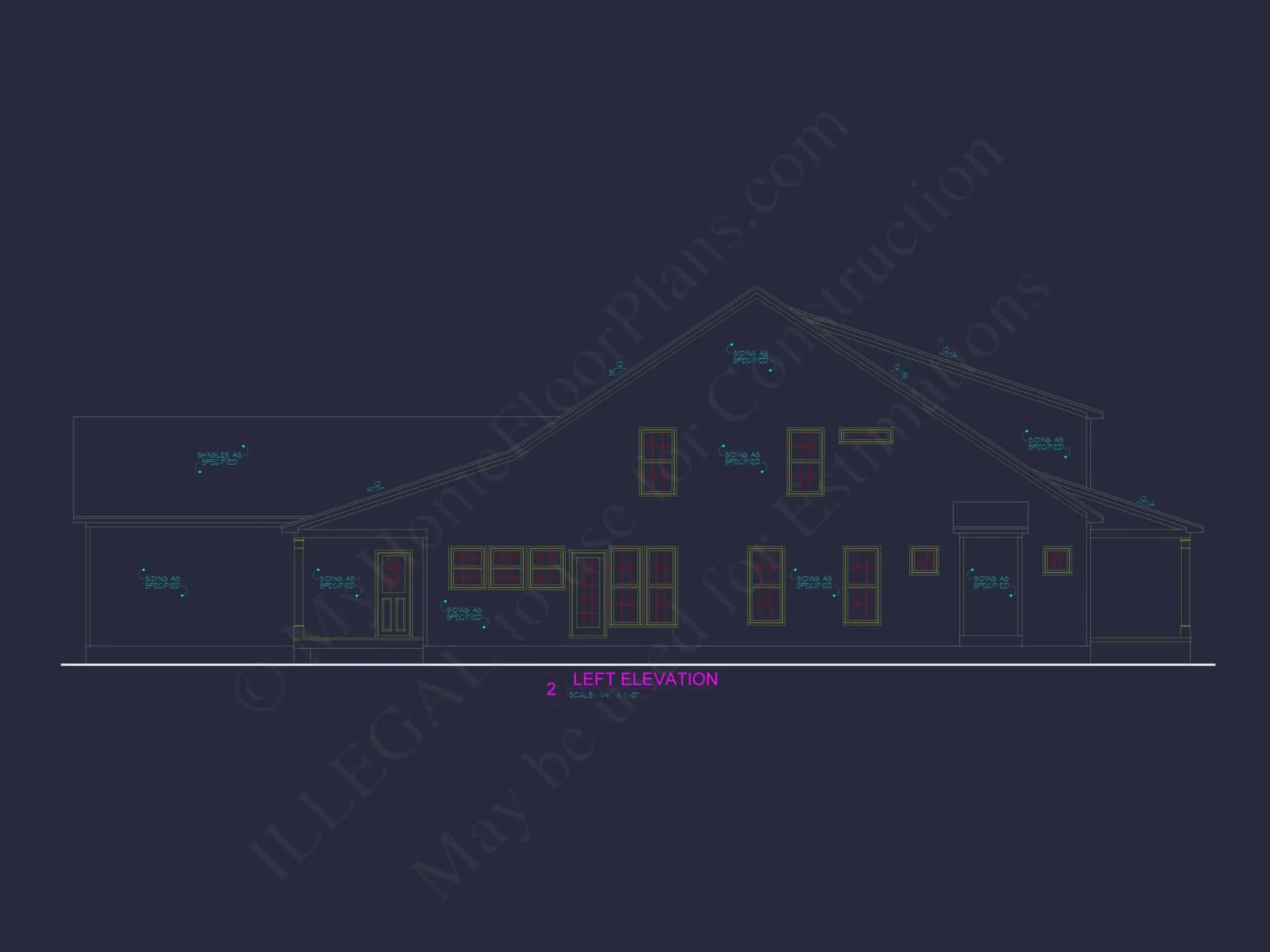 Craftsman Home Plan with Spacious Floor Designs and CAD Blueprint