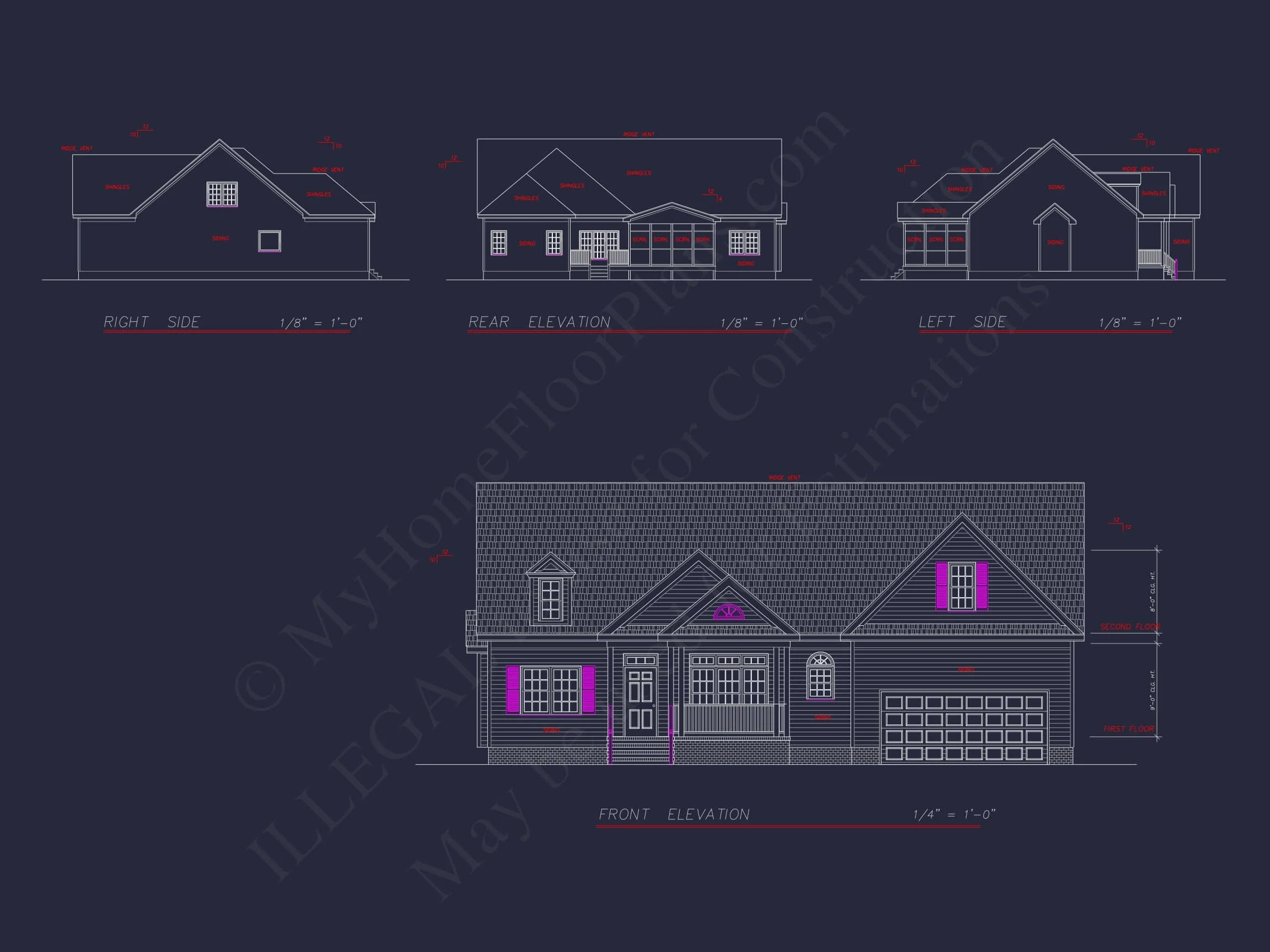 9-1531 HOUSE PLAN - Cape Cod Home Plan - 4-Bed, 3-Bath, 2,224 SF 8 Country 1.5 Story Home Plan with Open Floor Plan – 2,224 Sq Ft