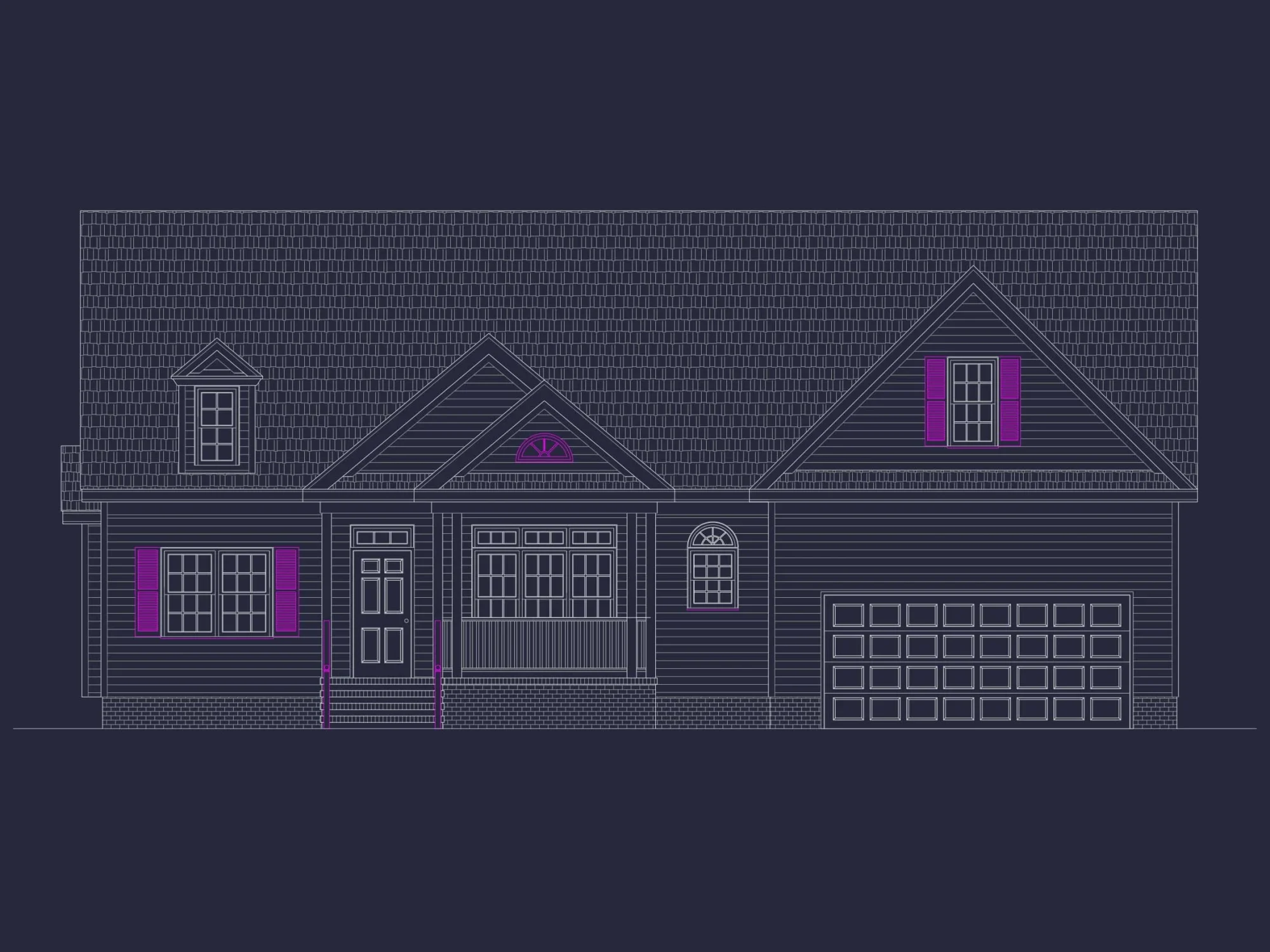 Country 1.5 Story Home Plan with Open Floor Plan – 2,224 Sq Ft