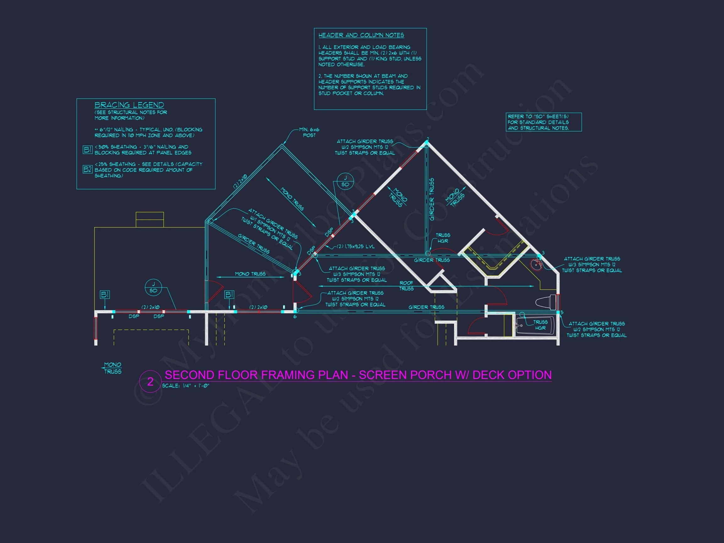 13-1174 HOUSE PLAN - Craftsman House Floor Plan – Stunning CAD Designs & Blueprints 5 Craftsman 1.5-Story House Plan with Vaulted Ceilings & Porches