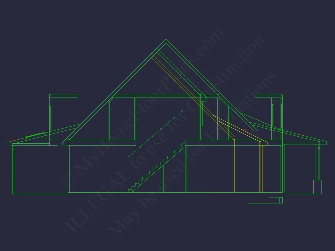Modern Craftsman House Floor Plan with 5 Bedrooms & 3-Car Garage