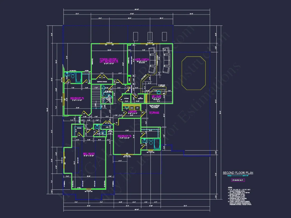 Modern Craftsman House Floor Plan with 5 Bedrooms & 3-Car Garage