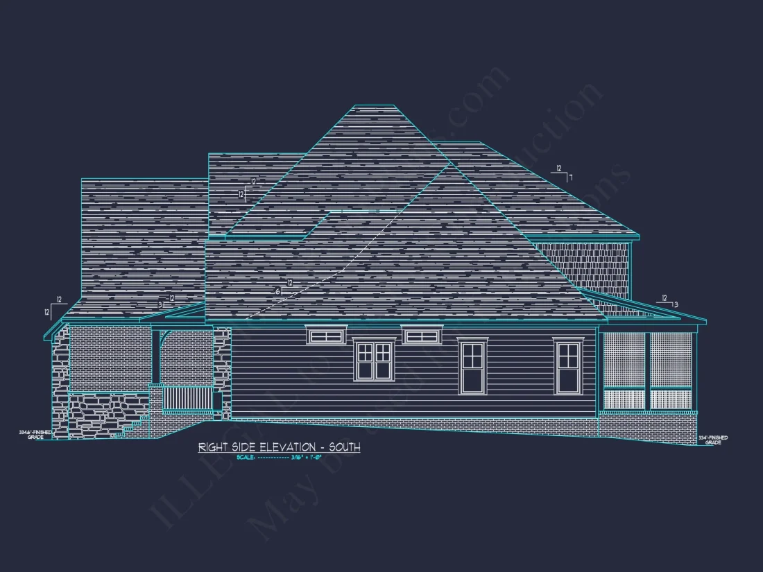 Modern Craftsman House Floor Plan with 5 Bedrooms & 3-Car Garage
