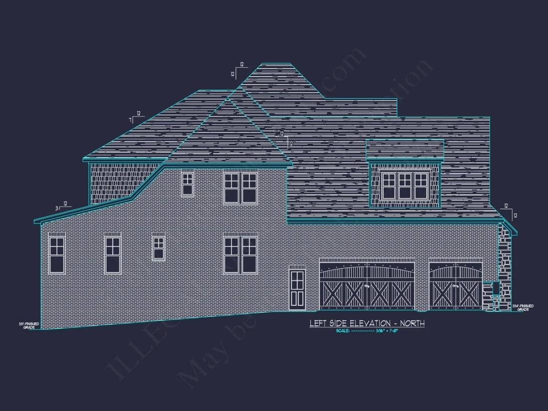 Modern Craftsman House Floor Plan with 5 Bedrooms & 3-Car Garage