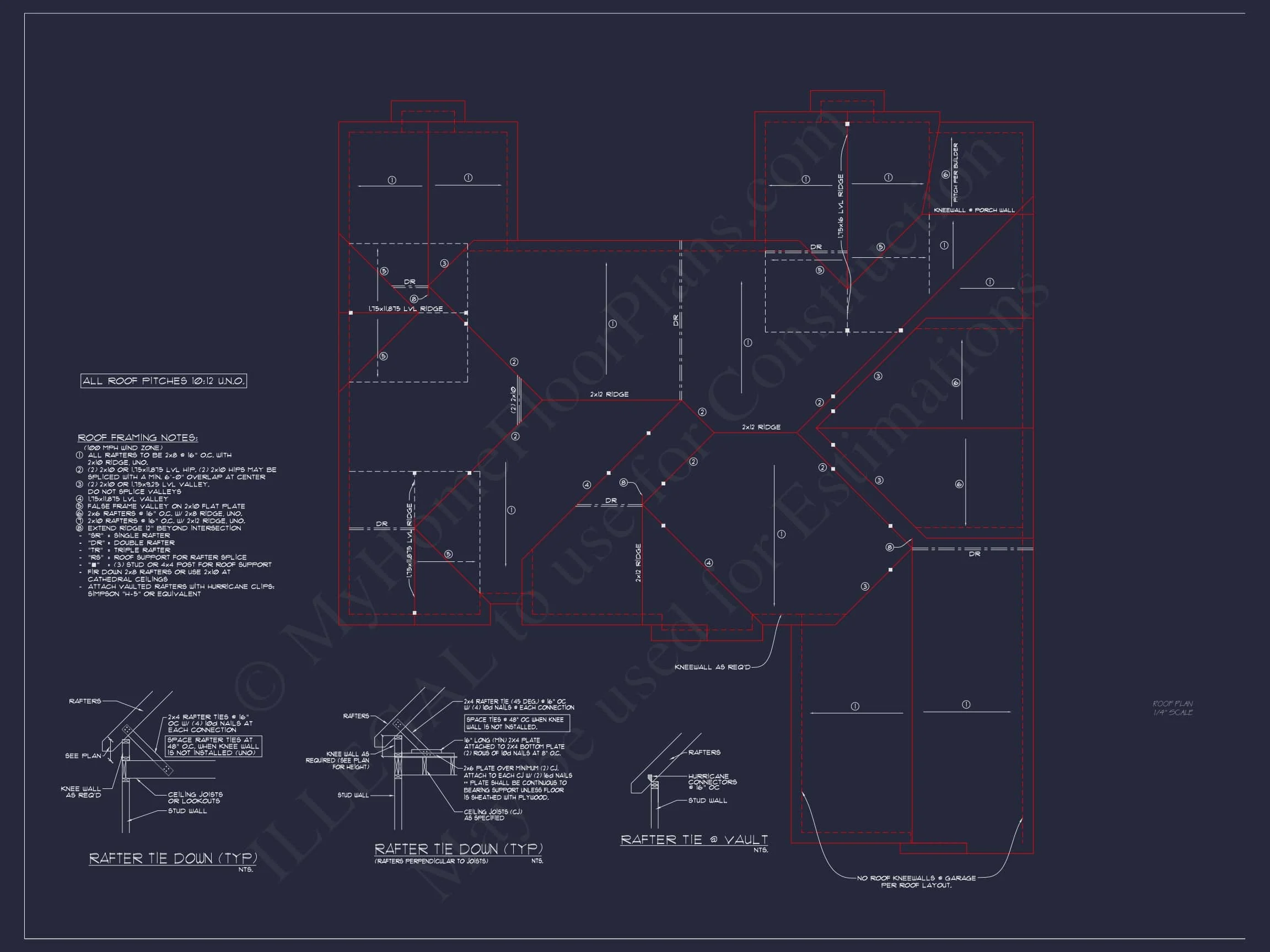 9-WRIGHT HOUSE PLAN -Traditional Home Plan - 4-Bed, 3-Bath, 2,850 SF 4 Traditional Craftsman Home Plan – 2,520 Sq. Ft. with Vaulted Ceilings & Open Layout