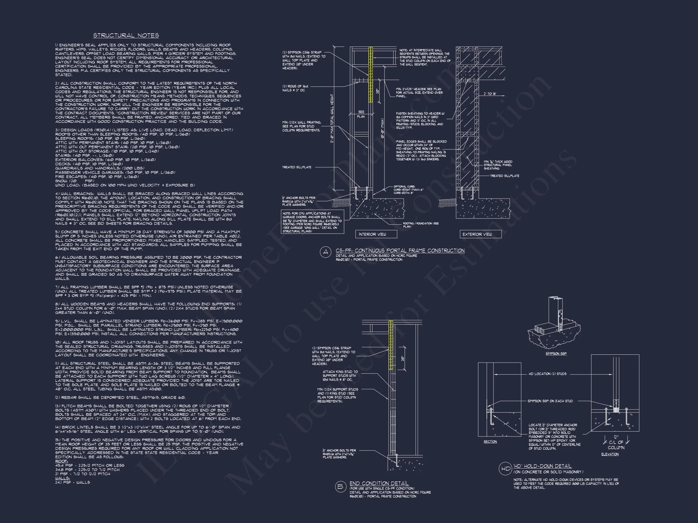 16-1413 GARAGE PLAN - Craftsman Garage and Living Space – Compact Blueprint Design 3 Compact Craftsman Garage Home Plan with Bonus Living Area