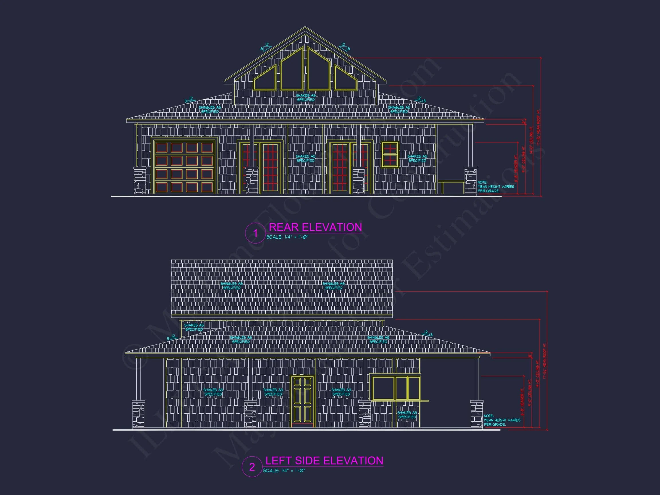 8-1966 POOLHOUSE - Craftsman Pool House Plan with Open Floor Plan & Vaulted Ceilings 13 Craftsman Pool House Plan with Vaulted Ceilings and Open Layout