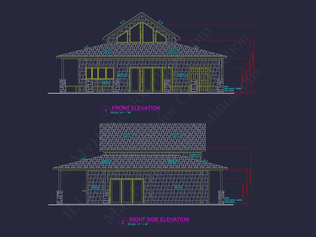 Craftsman Pool House Plan with Vaulted Ceilings and Open Layout