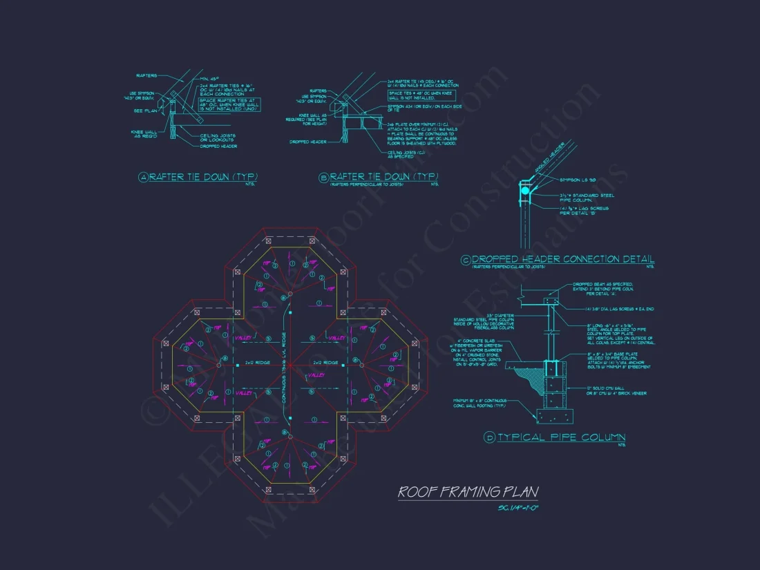 Elegant Pavilion Floor Plan Blueprint with Classical Designs