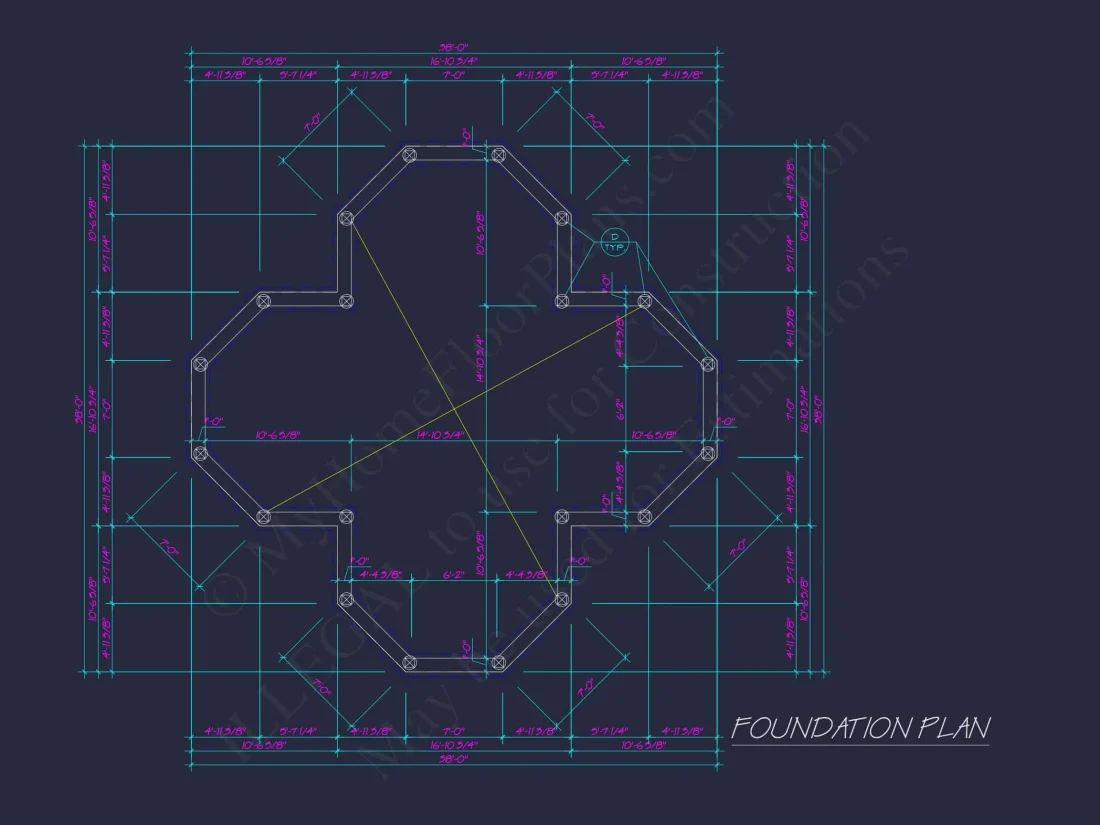 Elegant Pavilion Floor Plan Blueprint with Classical Designs