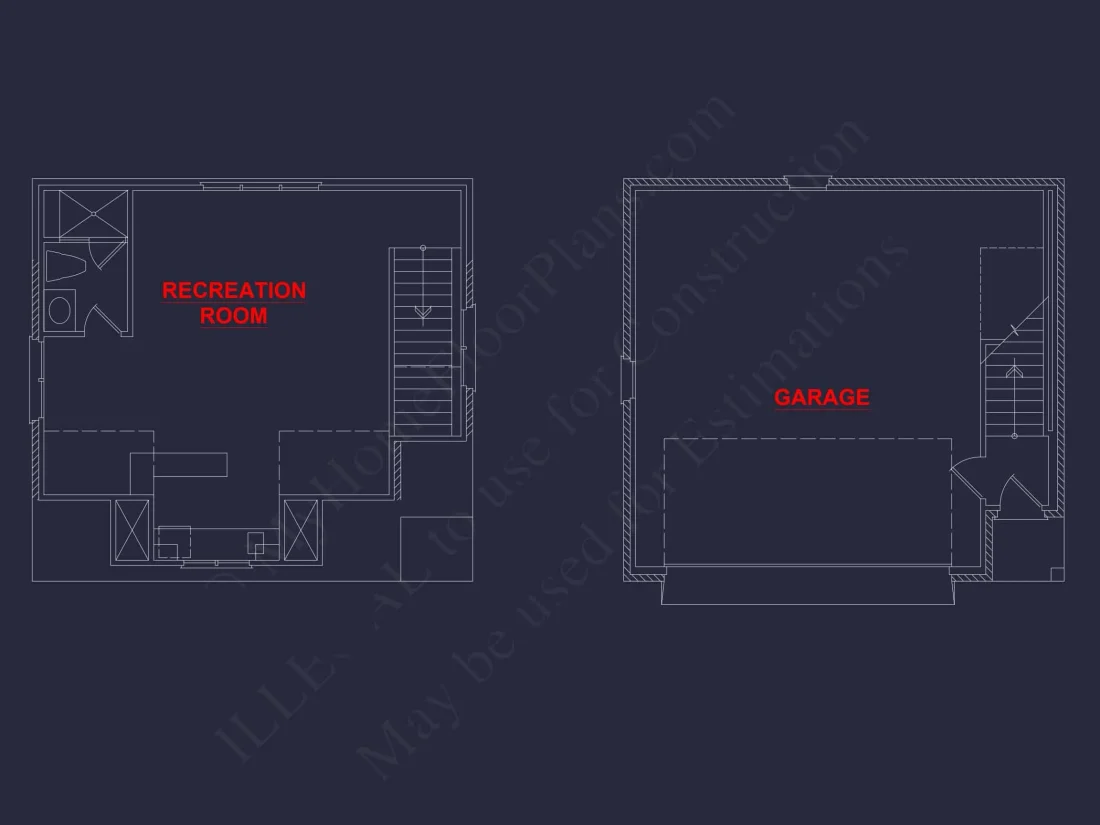 Compact House Plan with 2-Car Garage, Open Layout & CAD Blueprints
