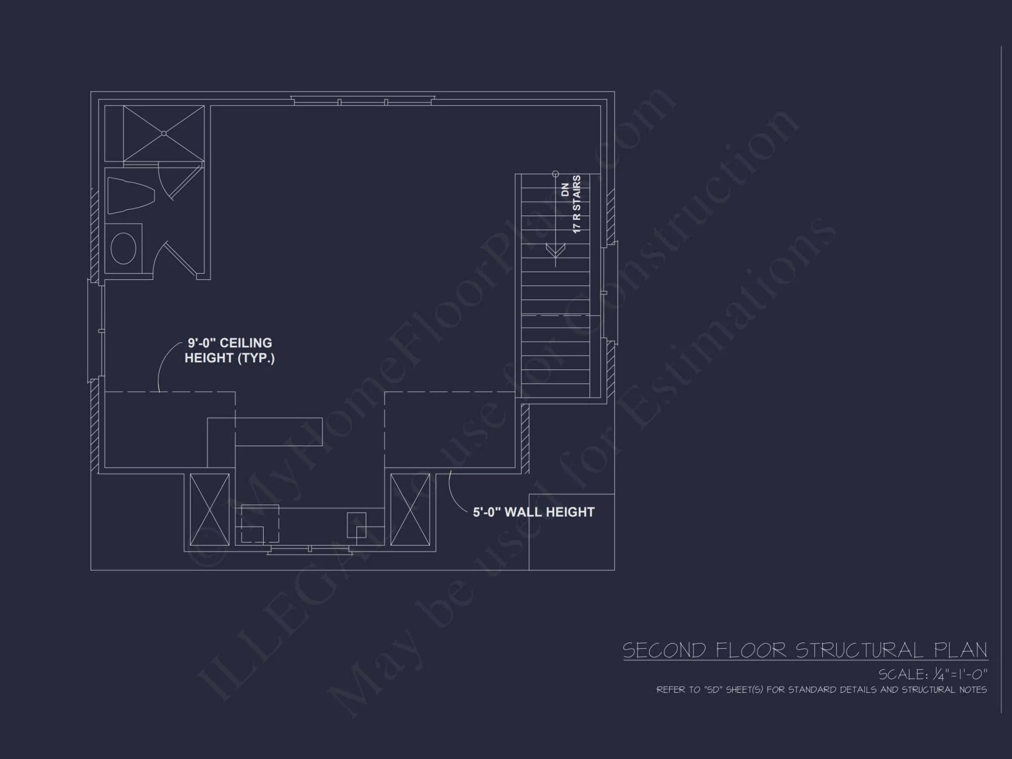 Compact House Plan with 2-Car Garage, Open Layout & CAD Blueprints
