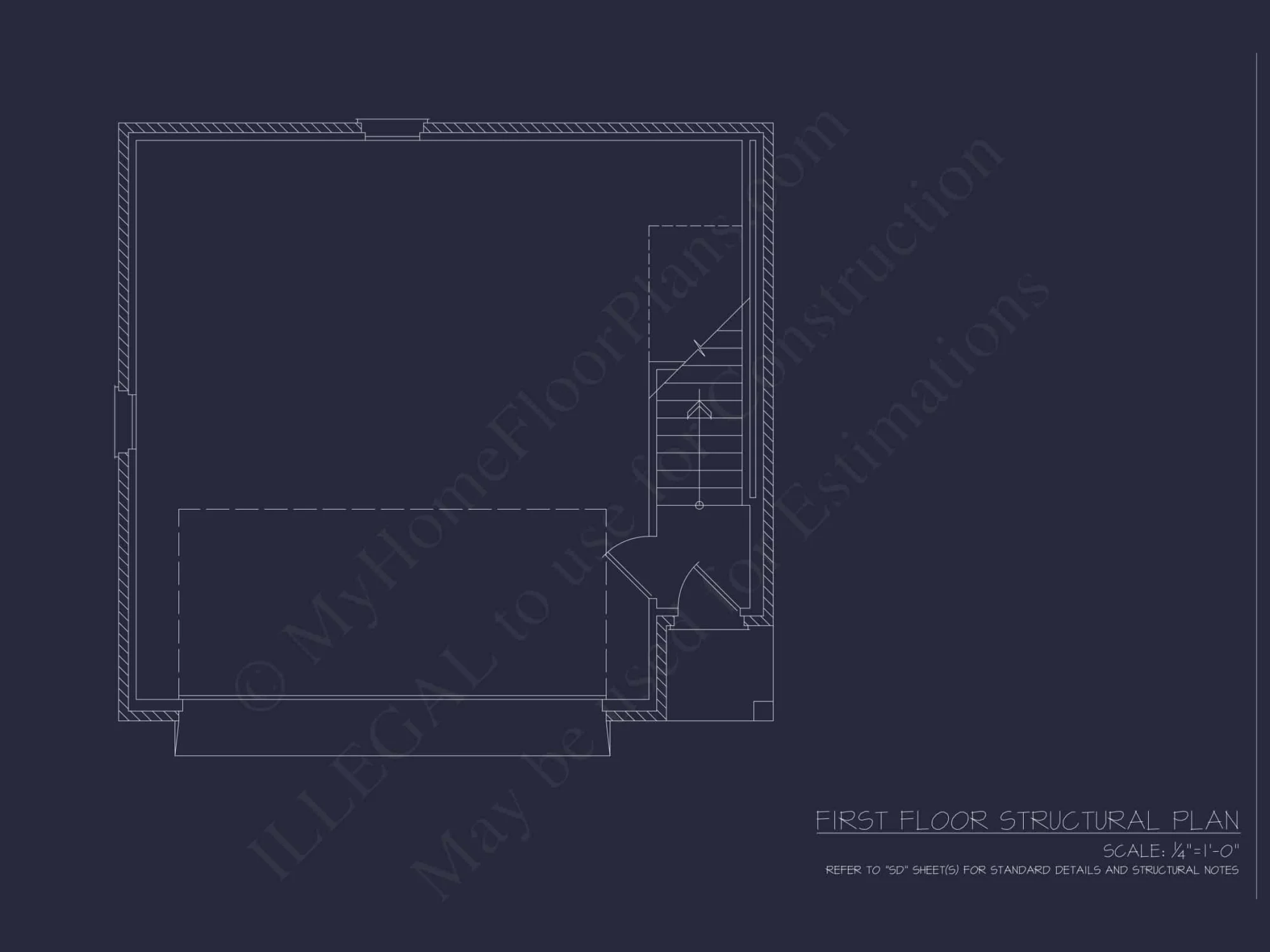 Compact House Plan with 2-Car Garage, Open Layout & CAD Blueprints