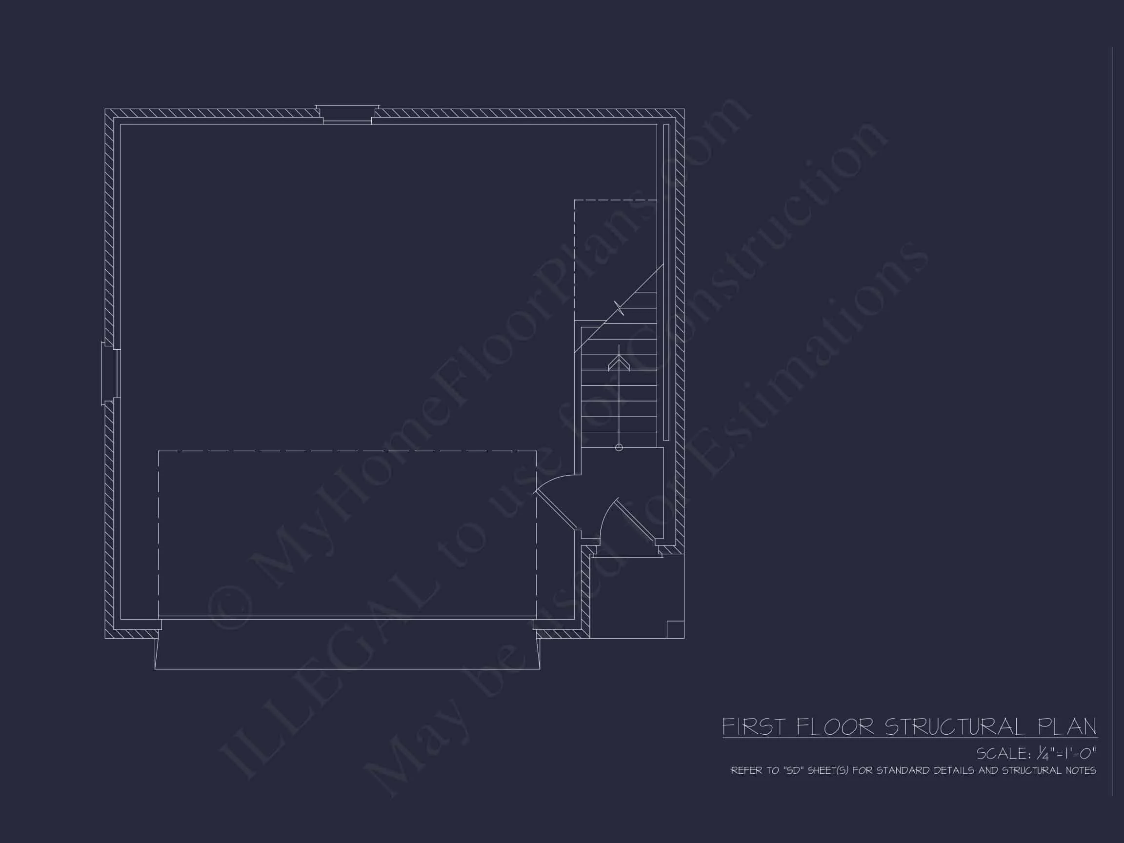 20-1560 HOUSE PLAN - Compact House Plan with Garage, Floor Plan, CAD Design 6 Compact House Plan with 2-Car Garage, Open Layout & CAD Blueprints
