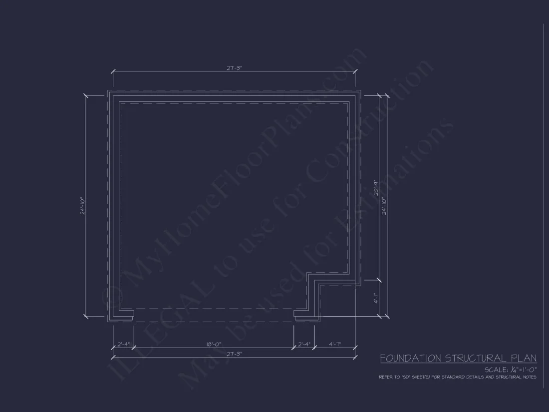 Compact House Plan with 2-Car Garage, Open Layout & CAD Blueprints