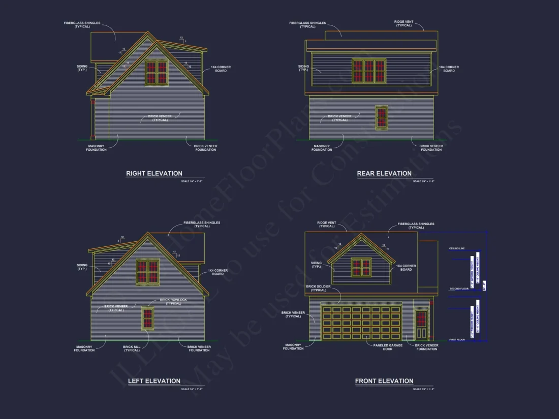 Compact House Plan with 2-Car Garage, Open Layout & CAD Blueprints