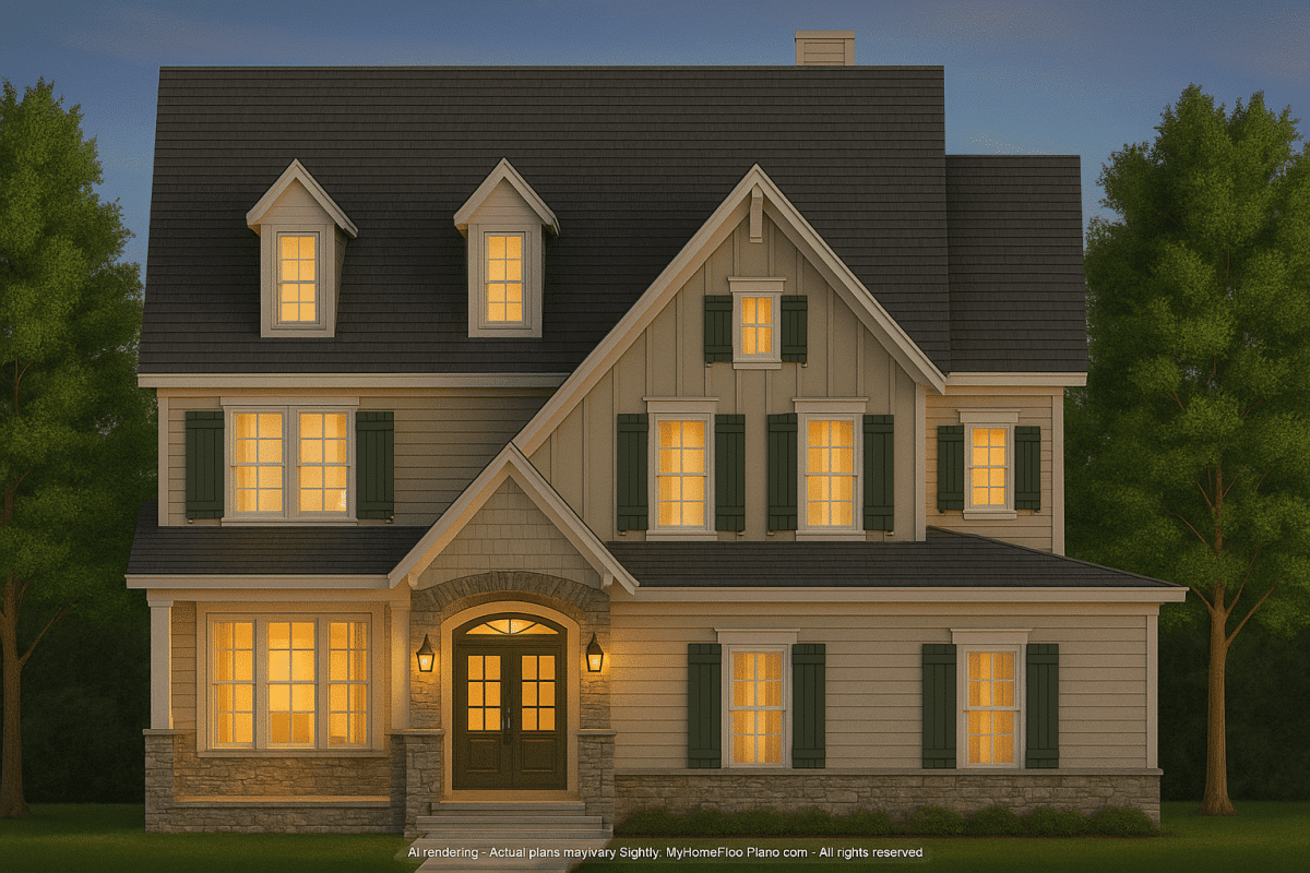 Versatile 2-Story House Plan with Craftsman Charm & Bonus Features