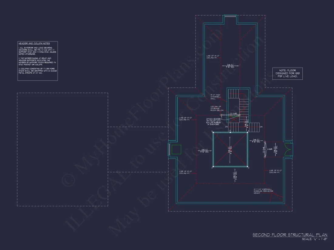Horse Stable House Plan with 4-Bay Garage & Breezeway