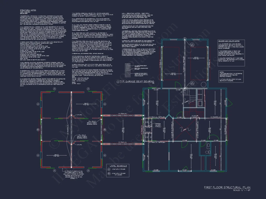 Horse Stable House Plan with 4-Bay Garage & Breezeway