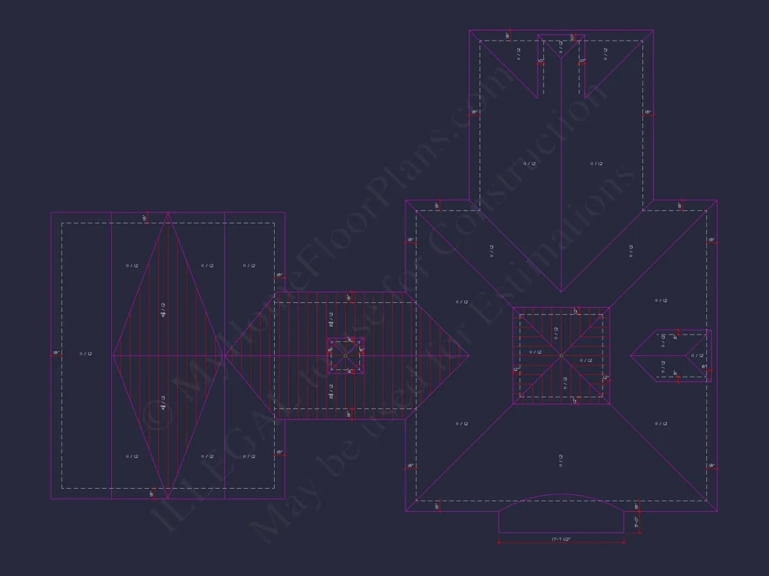 Horse Stable House Plan with 4-Bay Garage & Breezeway
