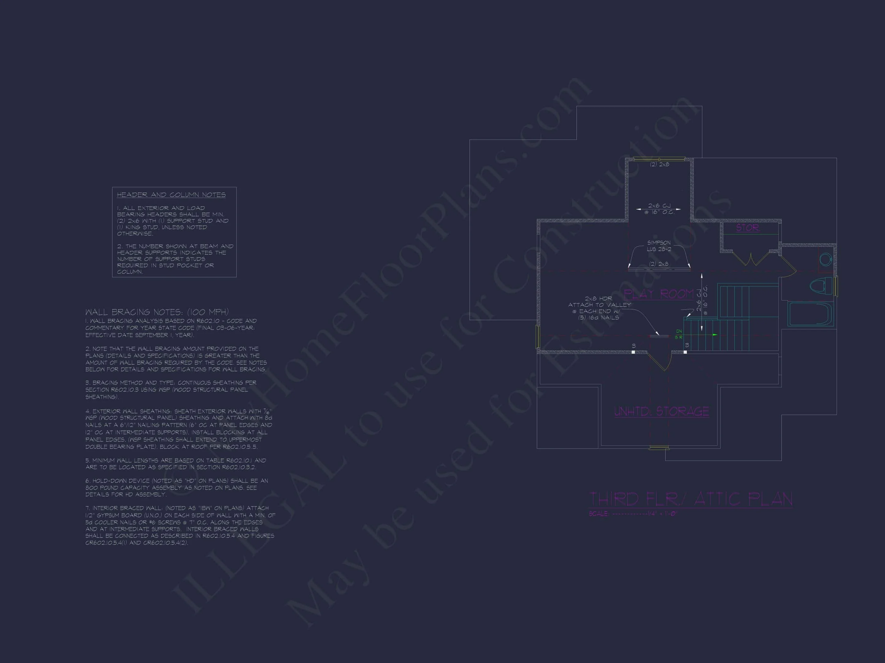 14-1145 HOUSE PLAN - Beautiful 3-Story Craftsman House Design with Modern Features 10 Beautiful 3-Story Craftsman Home Design with Modern Features