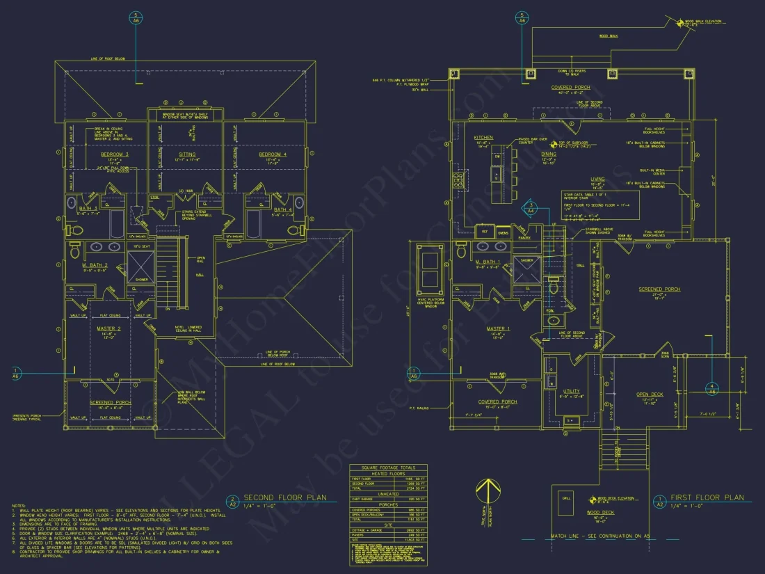 Spacious 5-Bedroom Beach Home Floor Plan with CAD Designs