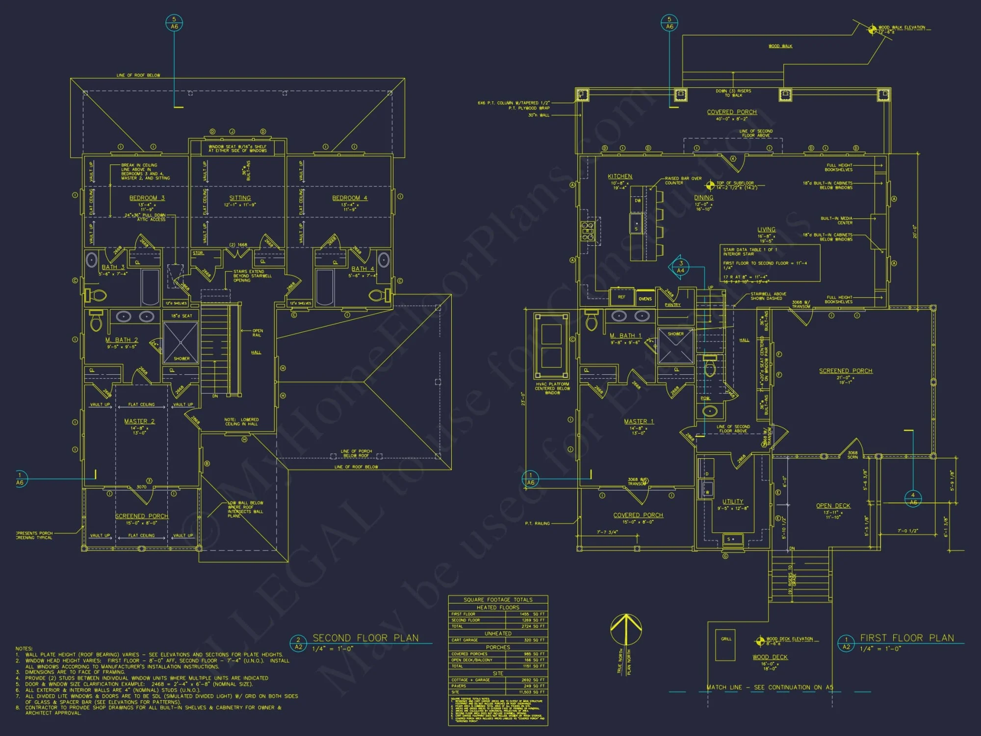 Spacious 5-Bedroom Beach Home Floor Plan with CAD Designs