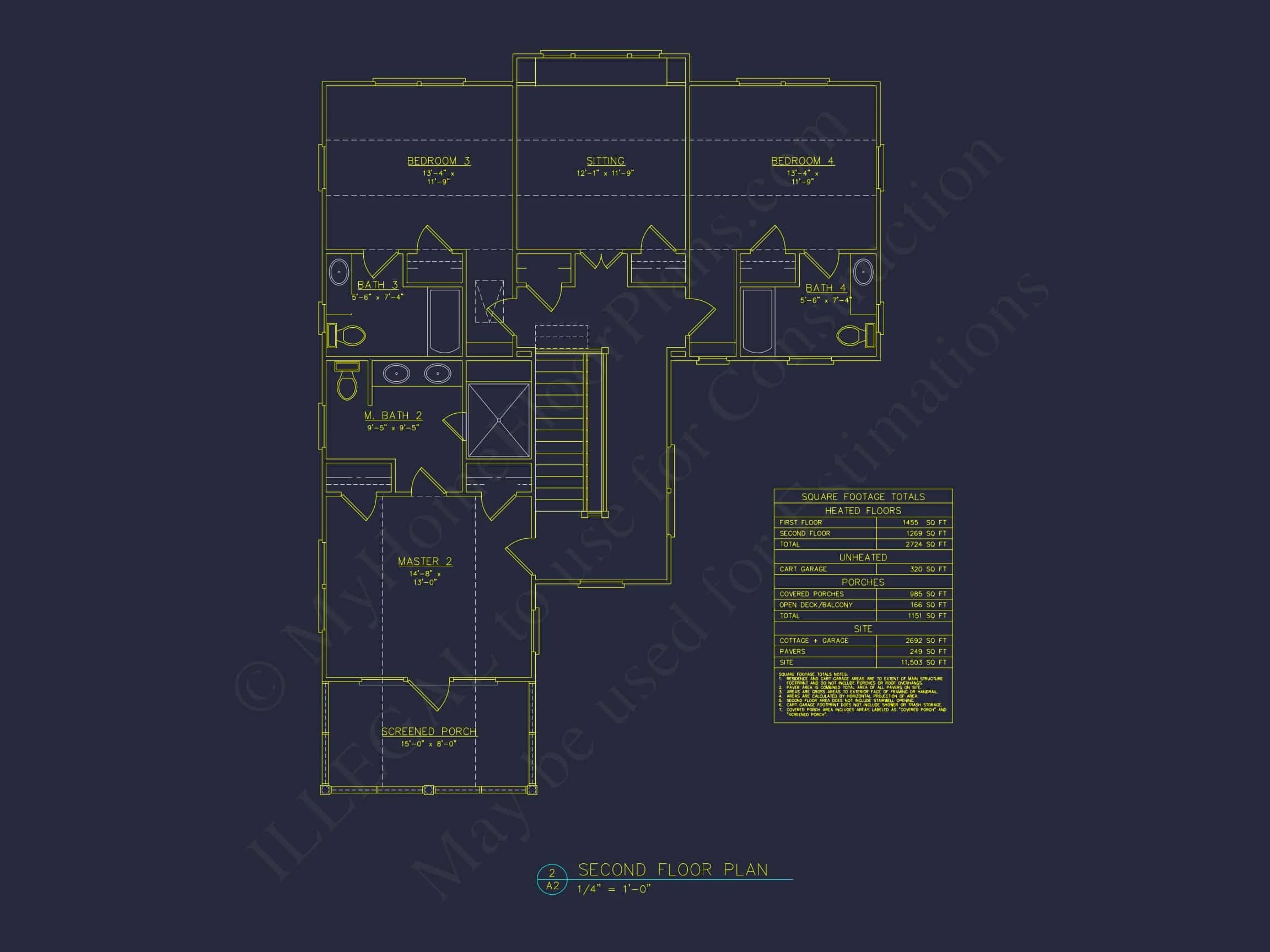 Spacious 5-Bedroom Beach Home Floor Plan with CAD Designs