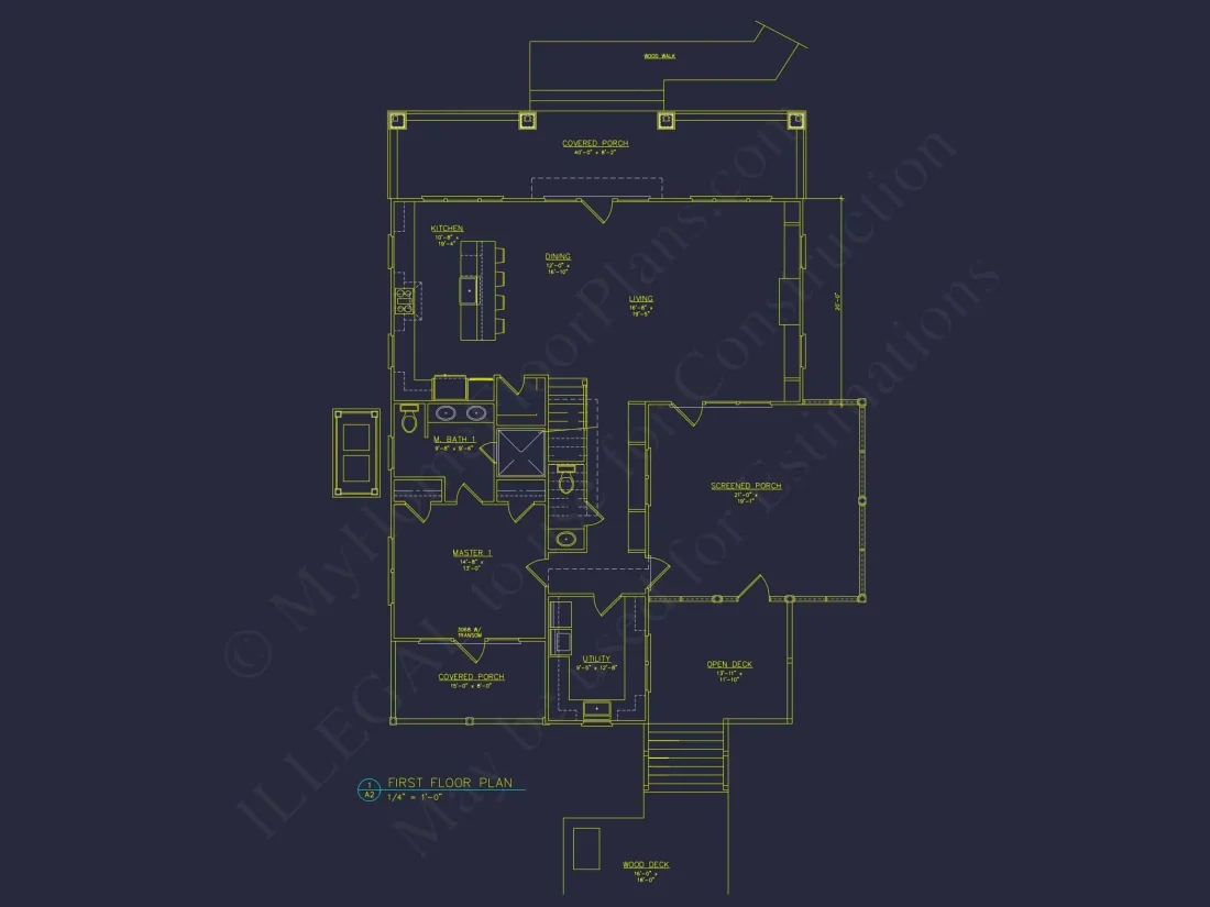 Spacious 5-Bedroom Beach Home Floor Plan with CAD Designs