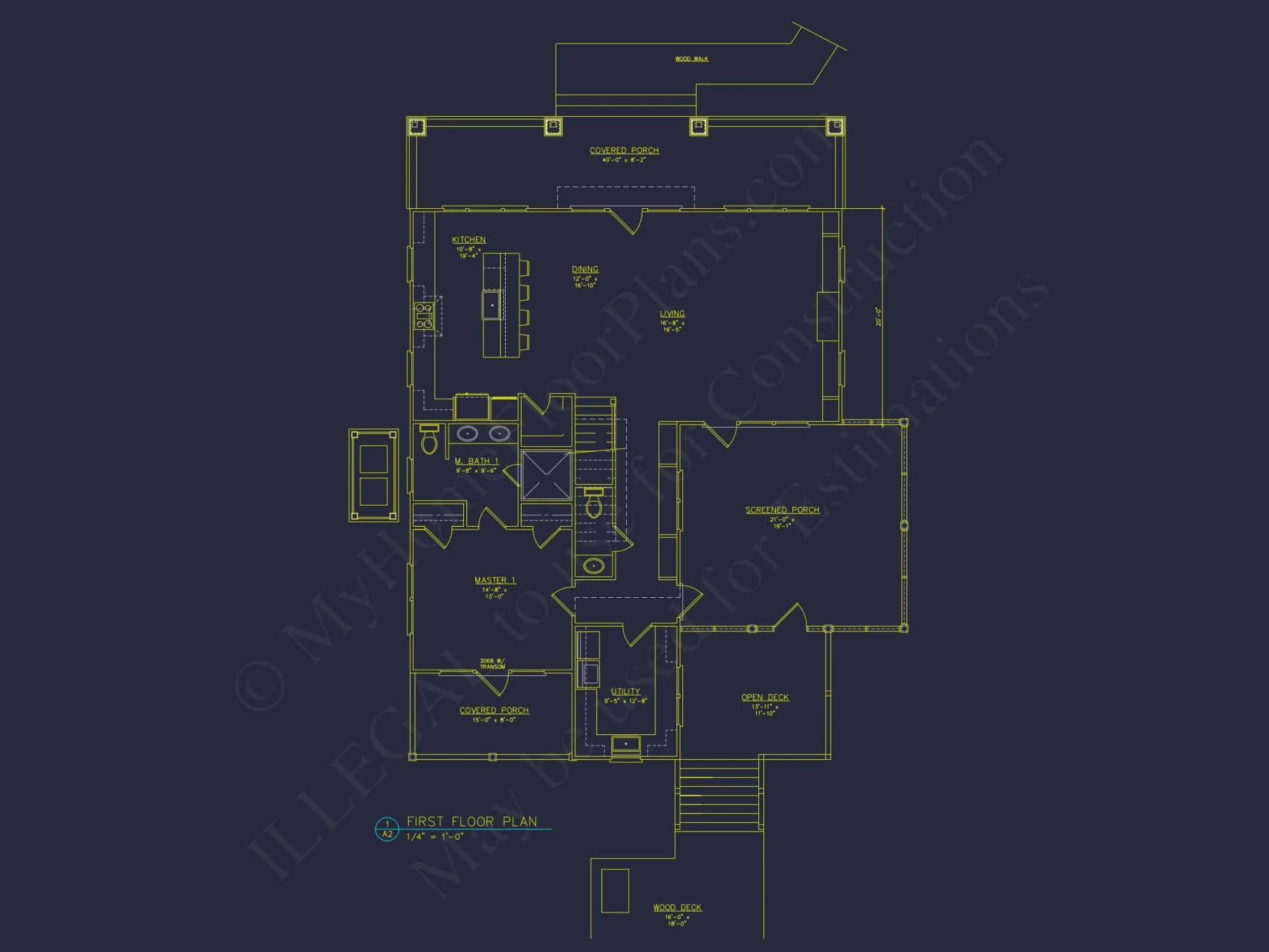 Spacious 5-Bedroom Beach Home Floor Plan with CAD Designs