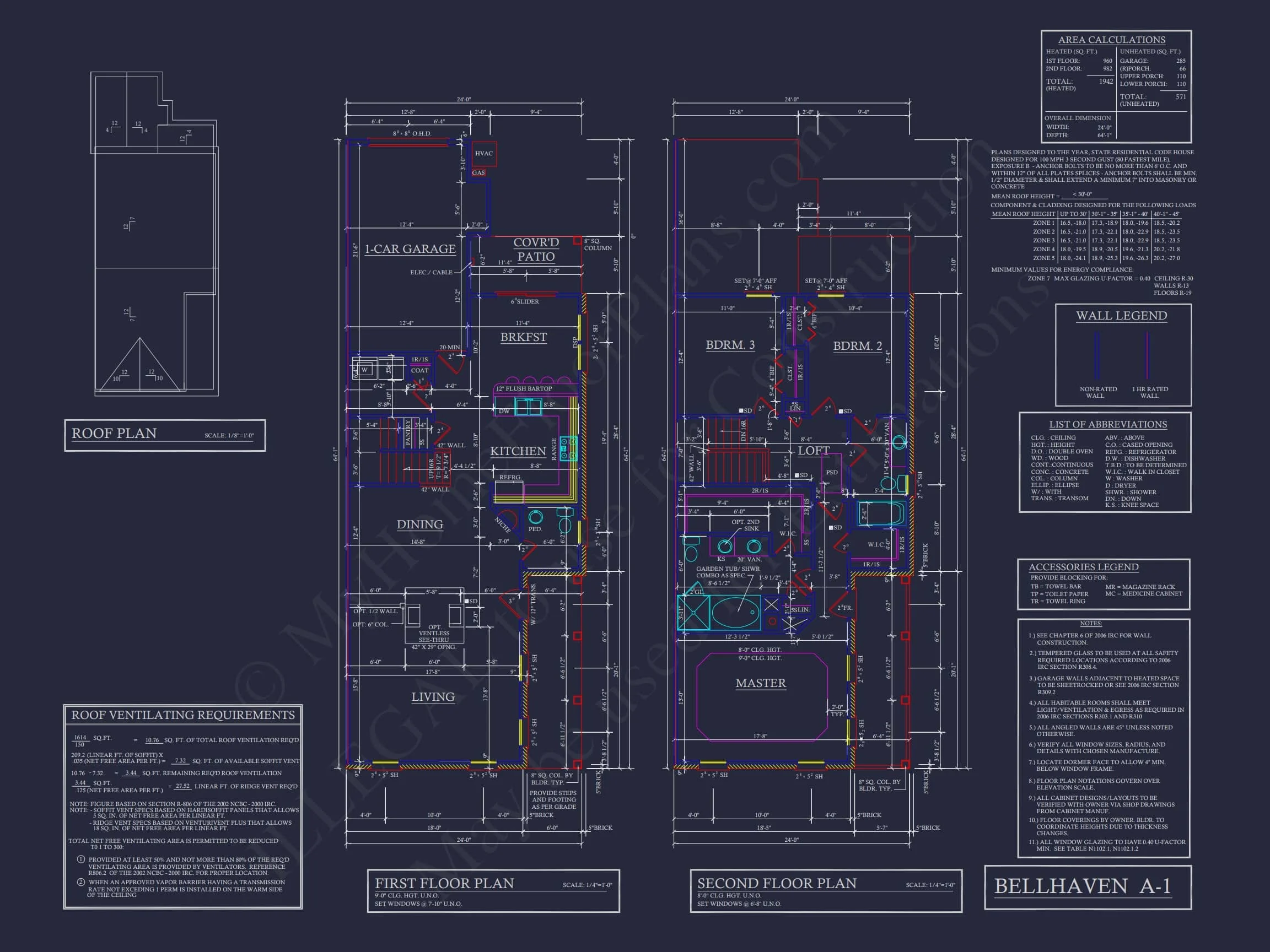 8-1395 BLDG 6 TOWNHOUSE PLAN - 5-Unit Colonial Revival Townhome Plan – 4 Beds per Unit 19 Traditional Townhome Floor Plan with Colonial Revival Design