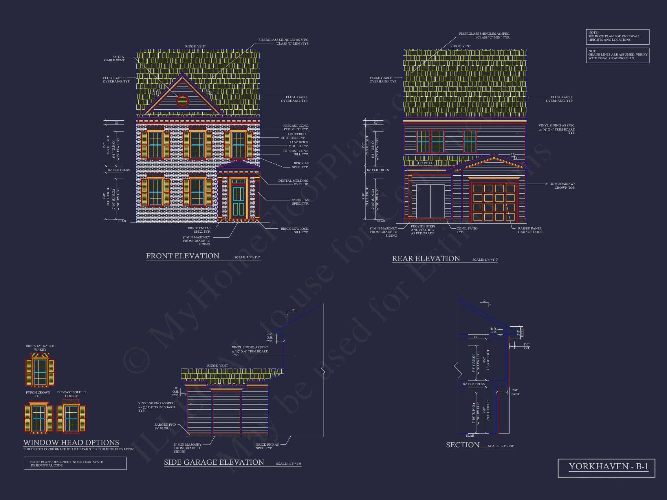 8-1395 BLDG 6 TOWNHOUSE PLAN - 5-Unit Colonial Revival Townhome Plan – 4 Beds per Unit 7 Traditional Townhome Floor Plan with Colonial Revival Design