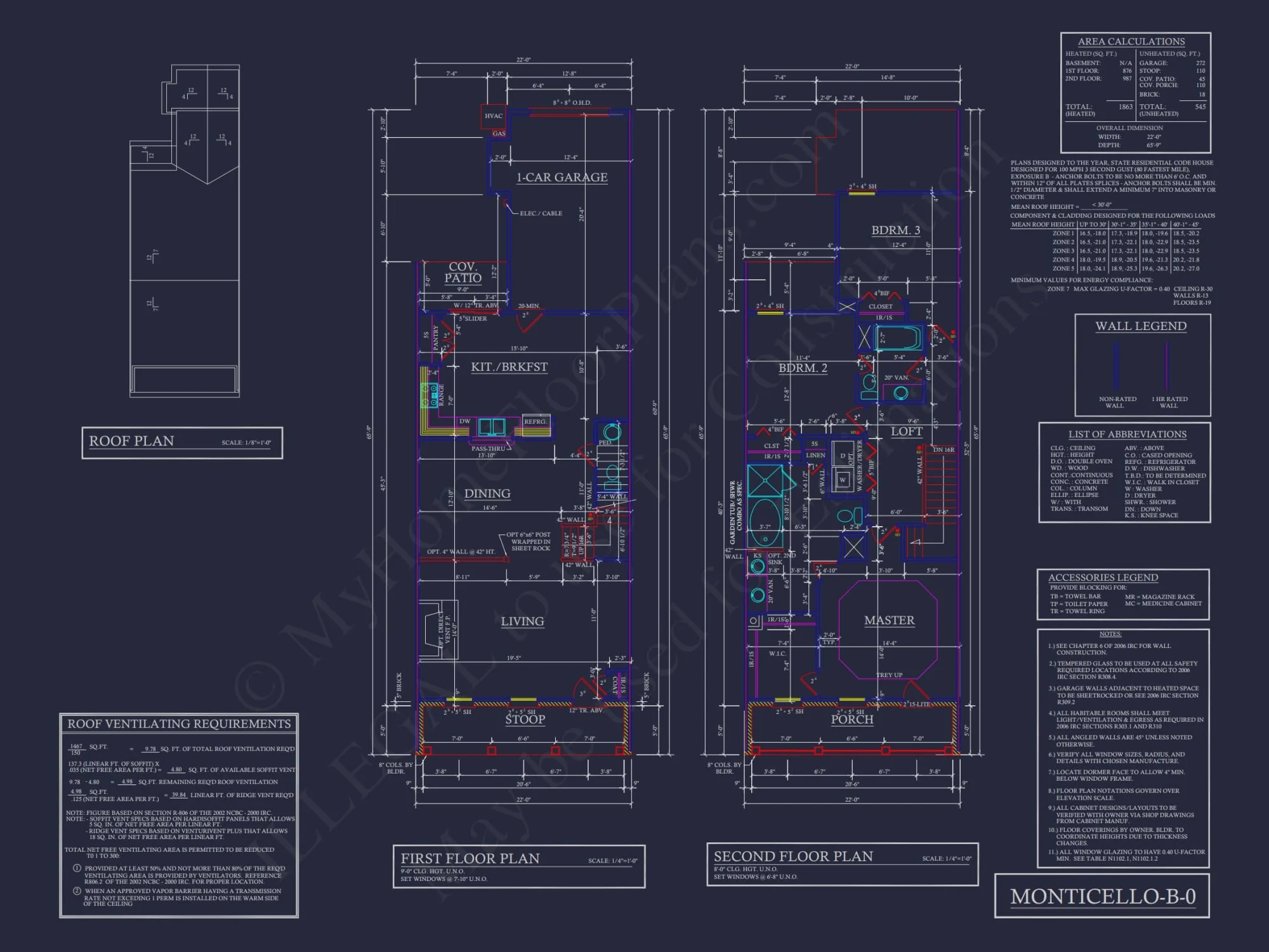 Traditional Townhome Floor Plan with Colonial Revival Design