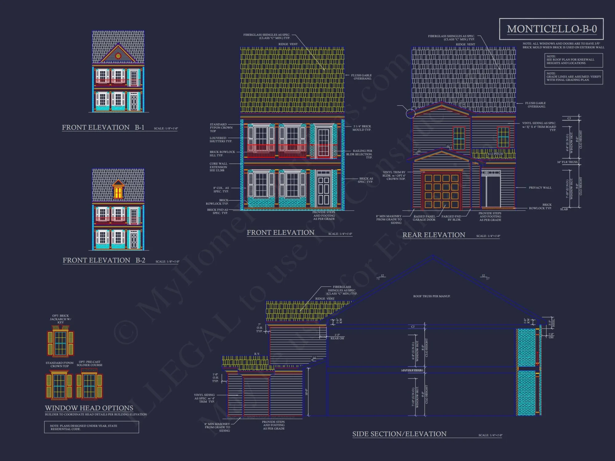 Traditional Townhome Floor Plan with Colonial Revival Design
