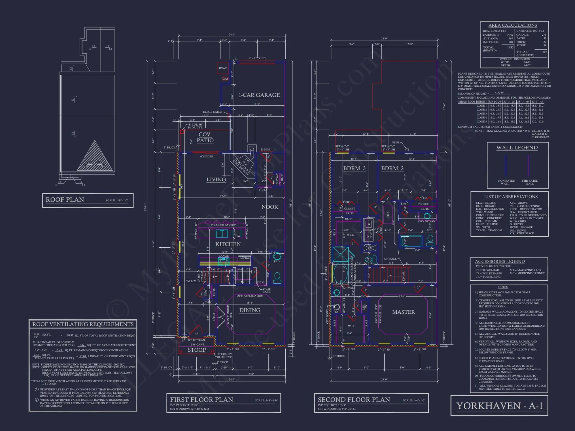 Traditional Townhome Floor Plan with Colonial Revival Design