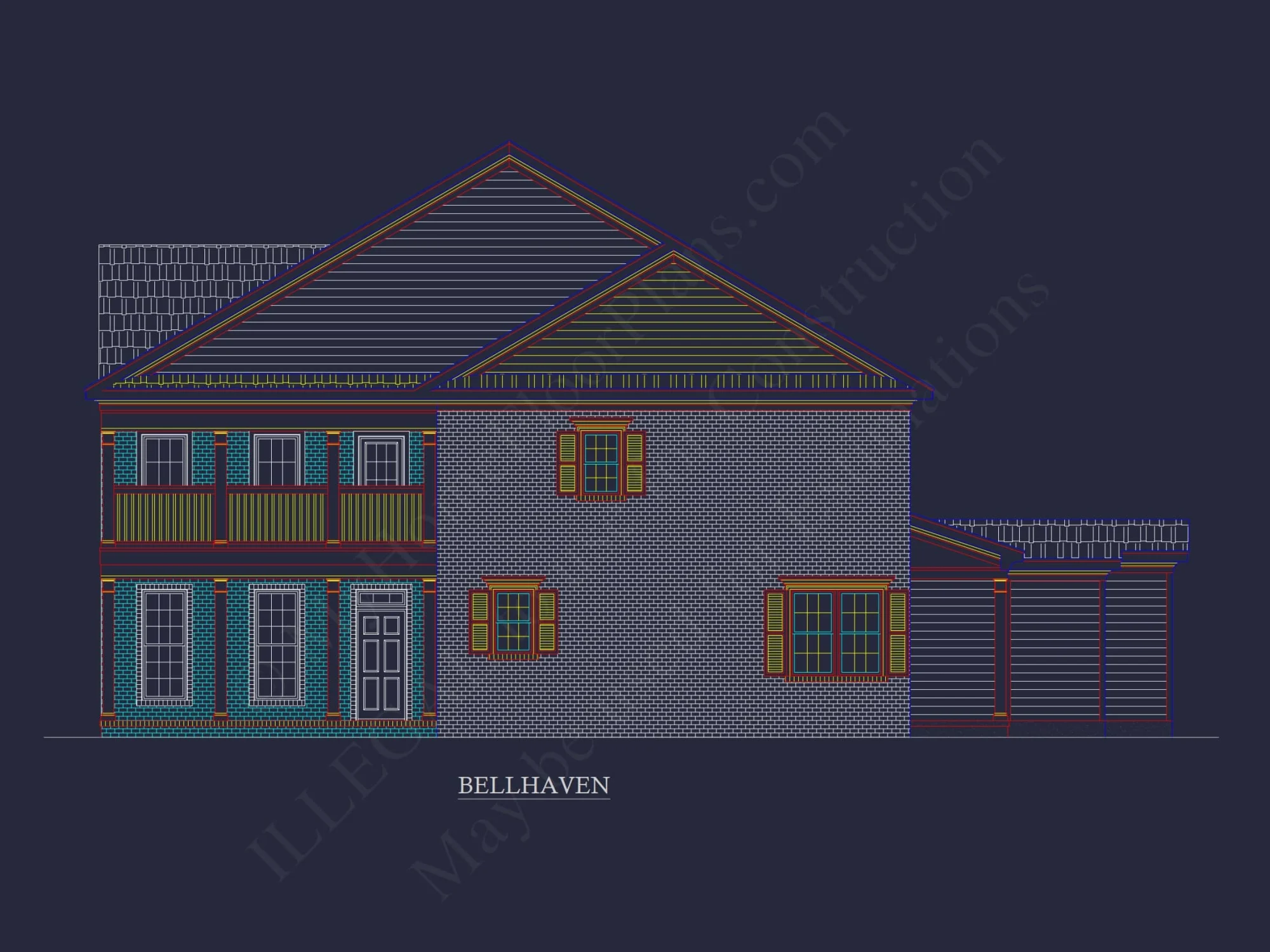 Traditional Townhome Floor Plan with Colonial Revival Design