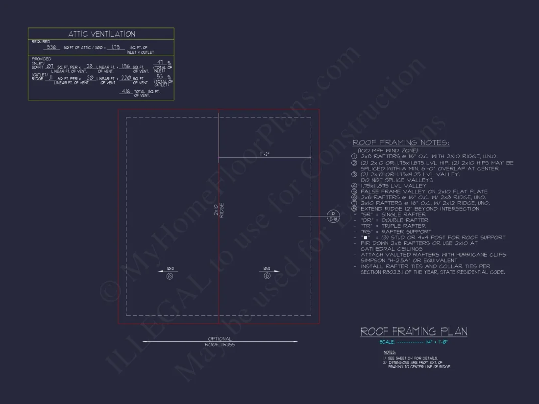 Traditional 2-Bay Garage Floor Plan with CAD Blueprint Design