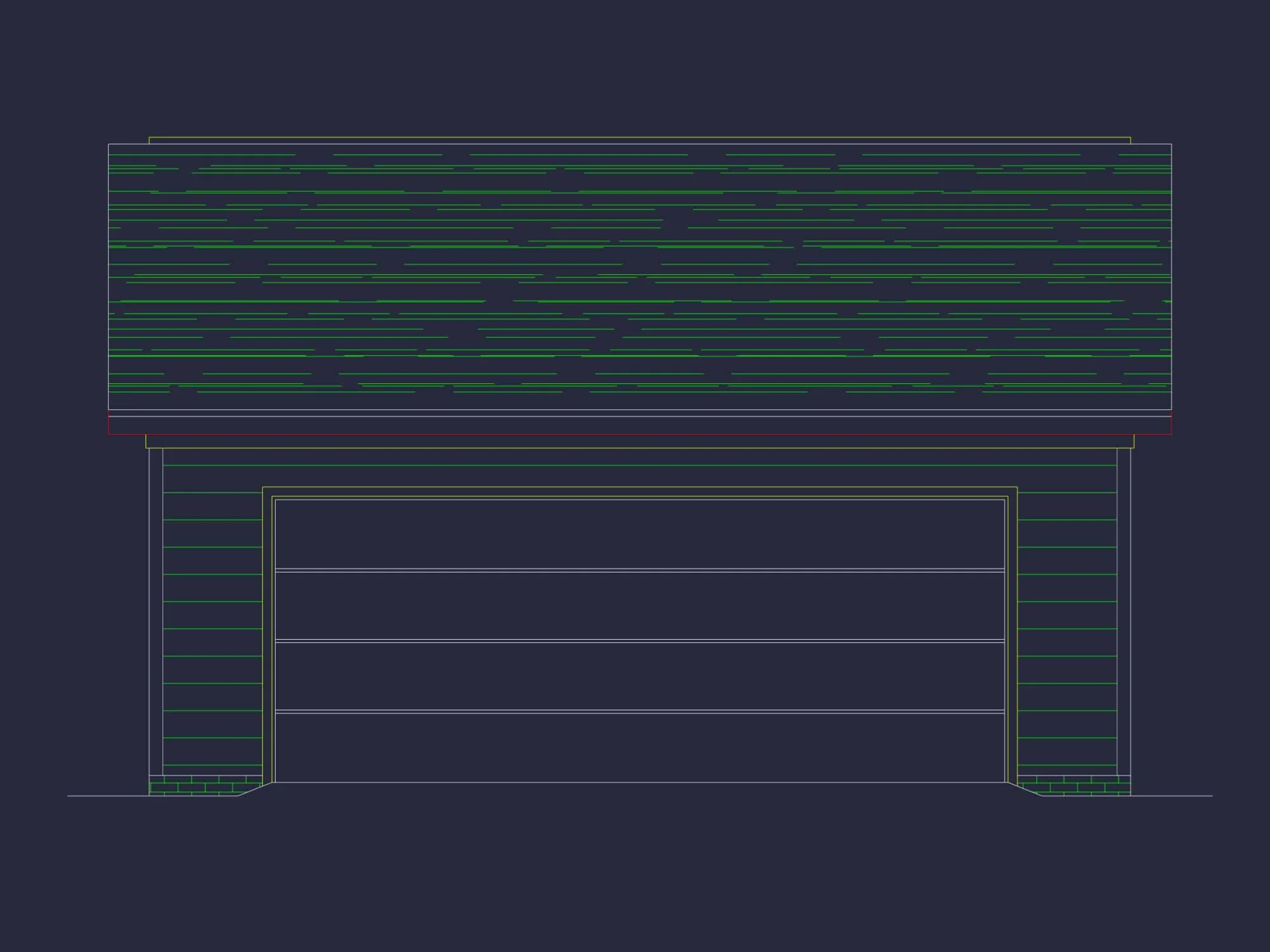 576 Sq. Ft. Garage House Plan with Brick Siding and Front Entry